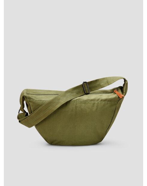 Sac banane XL en toile vert amande 2 - 63 x33x16 cm