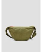 Sac banane XL en toile vert amande 2 - 63 x33x16 cm