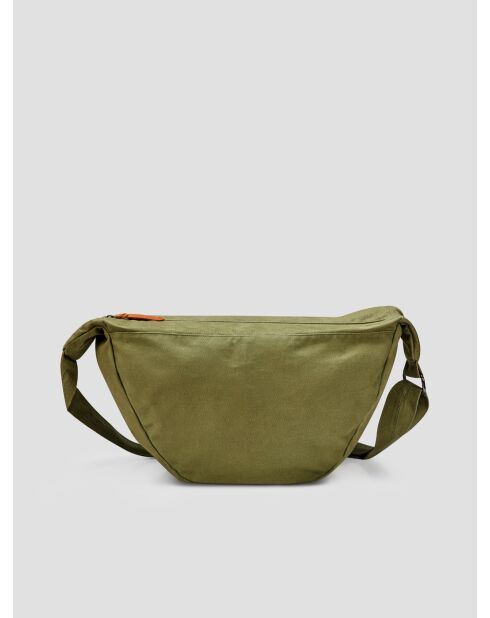 Sac banane XL en toile vert amande 2 - 63 x33x16 cm