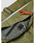 Sac banane XL en toile vert amande 2 - 63 x33x16 cm