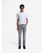 Jeans in denim stretch slim in felpa grigia