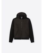 Sweat à capuche matelassé noir