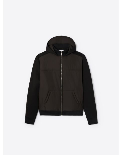 Sweat à capuche matelassé noir