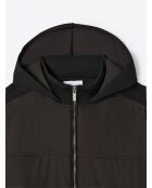 Sweat à capuche matelassé noir