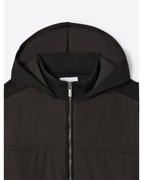 Sweat à capuche matelassé noir