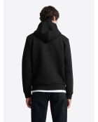 Sweat à capuche matelassé noir