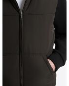 Sweat à capuche matelassé noir