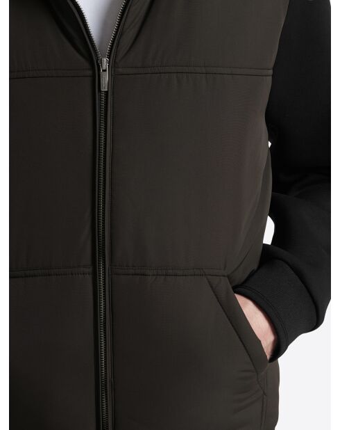 Sweat à capuche matelassé noir