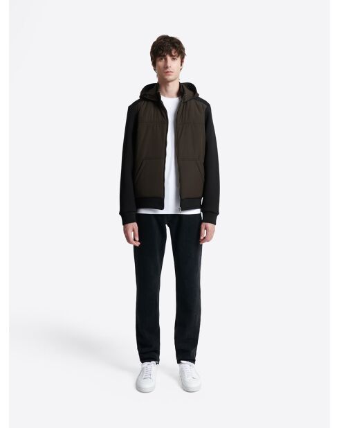 Sweat à capuche matelassé noir