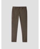Chino slim taille semi-élastiquée tabac