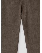 Chino slim taille semi-élastiquée tabac