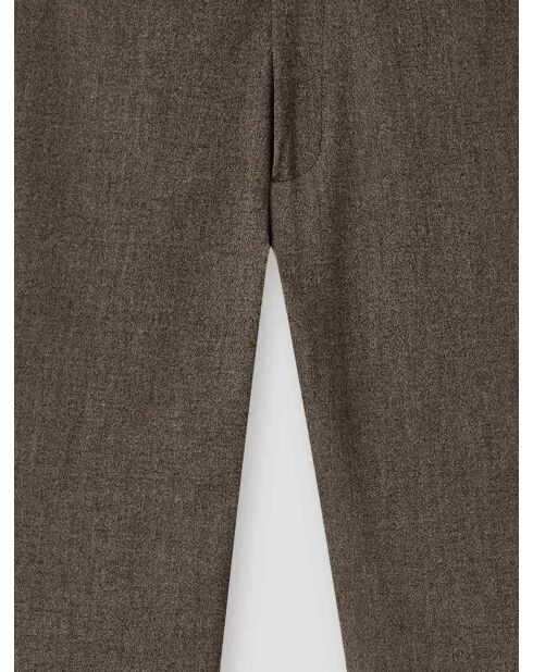 Chino slim taille semi-élastiquée tabac
