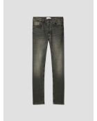 Grüne Stretch-Slim-Jeans