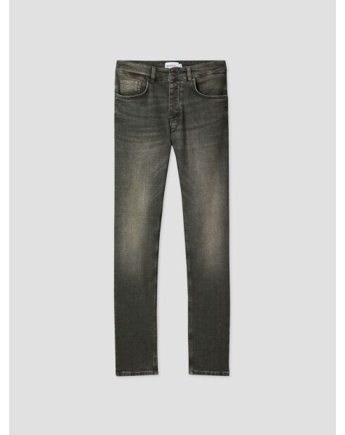 Grüne Stretch-Slim-Jeans