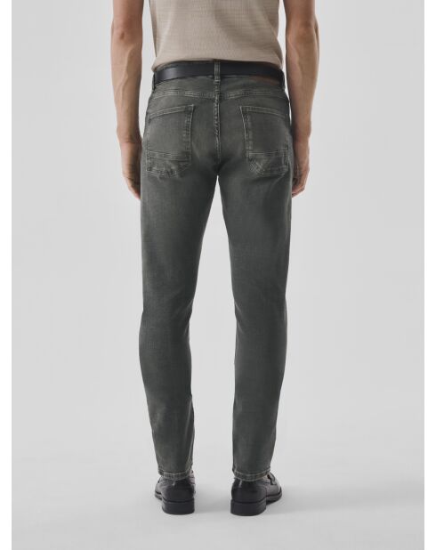 Grüne Stretch-Slim-Jeans
