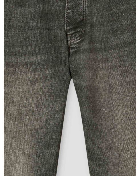 Grüne Stretch-Slim-Jeans