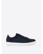 Dunkelblaue Sneakers aus Bi-Material