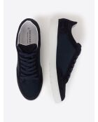 Dunkelblaue Sneakers aus Bi-Material