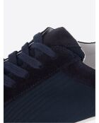 Dunkelblaue Sneakers aus Bi-Material