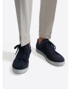 Dunkelblaue Sneakers aus Bi-Material