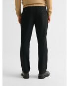 Pantalon regular taille élastiquée noir