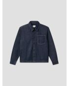 Surchemise regular en jean bleu encre