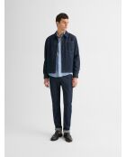 Surchemise regular en jean bleu encre