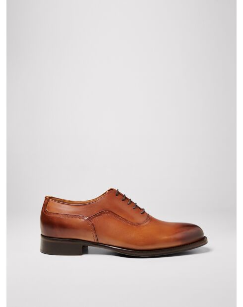 Richelieus en cuir cognac