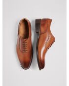 Richelieus en cuir cognac
