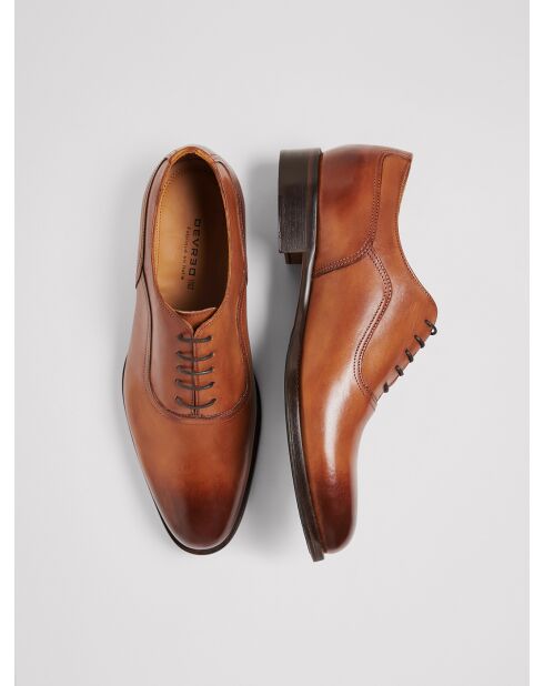 Richelieus en cuir cognac