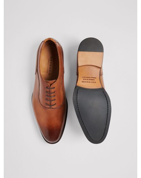 Richelieus en cuir cognac