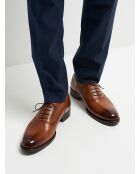 Richelieus en cuir cognac