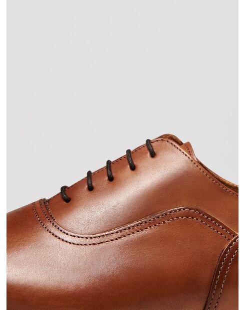 Richelieus en cuir cognac