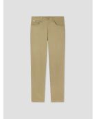 Mandelgrüne Stretch-Slim-Jeans 2