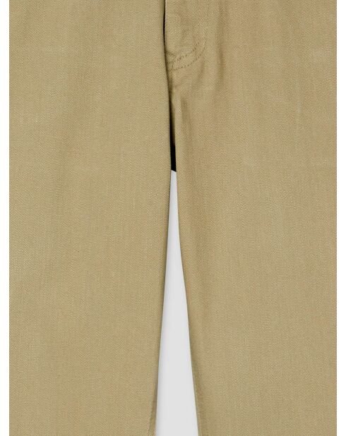 Mandelgrüne Stretch-Slim-Jeans 2