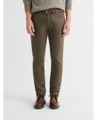 Dunkle Khakifarbene Stretch-Slim-Jeans