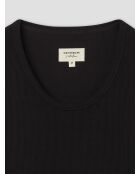 L'Atelier zwarte geribbelde tanktop met ronde hals