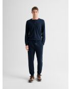 Pantalon homewear d'intérieur jogpant bleu marine