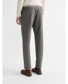 Chino slim taille élastiquée gris