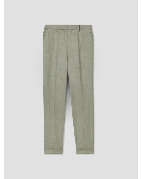 Pantalon de costume taille élastique vert sauge