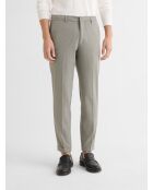Pantalon de costume taille élastique vert sauge