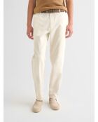 Chino slim stretch taille élastiquée beige