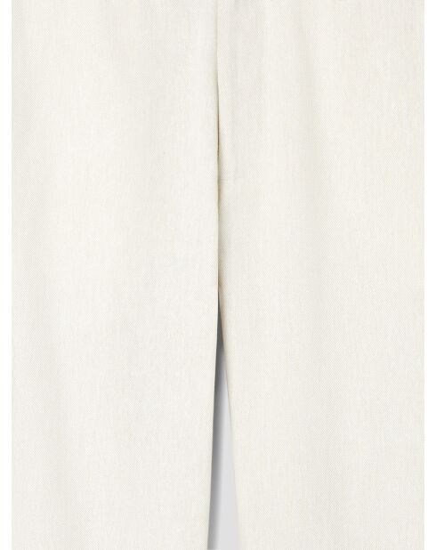 Chino slim stretch taille élastiquée beige