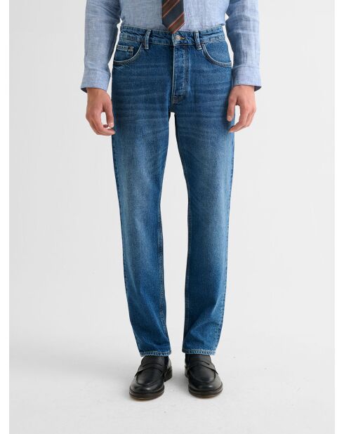 Reguläre Jeans aus Denim-Baumwolle in verwaschener Form