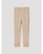 Pantaloni slim stretch beige chiaro