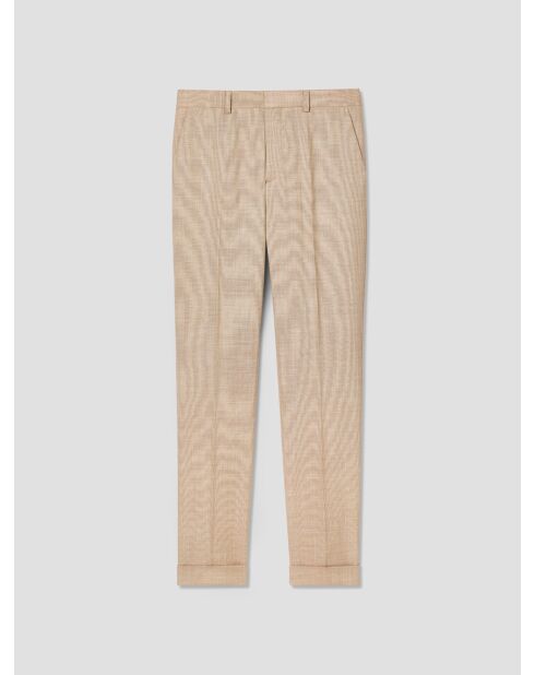 Pantaloni slim stretch beige chiaro