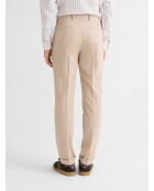 Pantaloni slim stretch beige chiaro