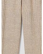 Chino coupe droite motif fantaisie beige
