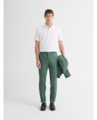 Witte polo met knopen in reliëf