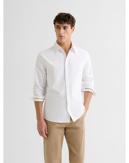 Weißes Slim-Shirt aus Bio-Baumwolle